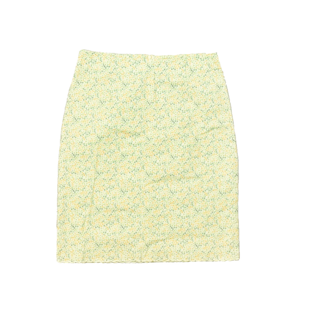 Guess Jeans Women Size 27 Yellow Floral Cotton Spandex Mini Skirt Style Y0137523